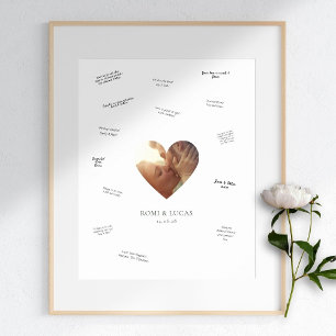 Wedding Photo Heart Guest Book Alternative