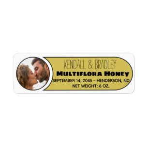 Wedding Photo Honey Jar Label