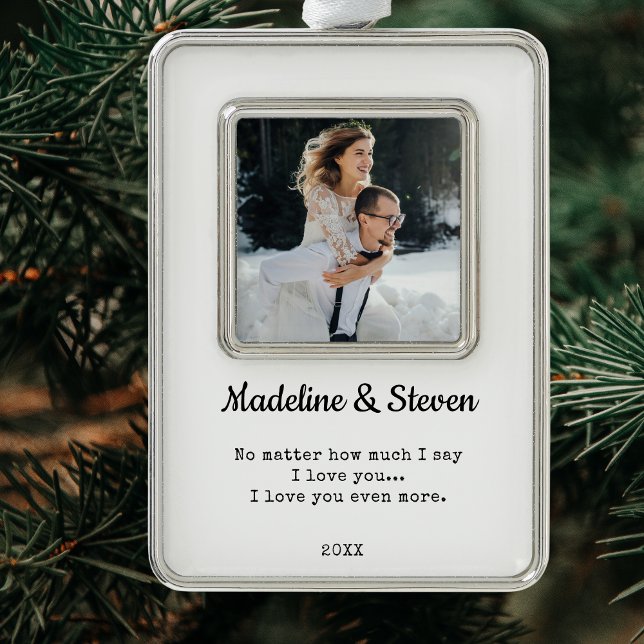 Wedding Photo Keepsake | Newlyweds Christmas Ornament (Wedding Photo Keepsake | Newlyweds Christmas Ornament )