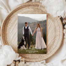 Wedding Photo Love and Thanks Guest Appreciation
