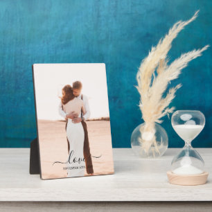 Wedding Photo Memory Love Script Wedding Plaque