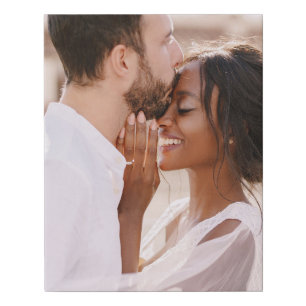 Wedding Photo Memory Newly Weds Keepsake Faux Canvas Print