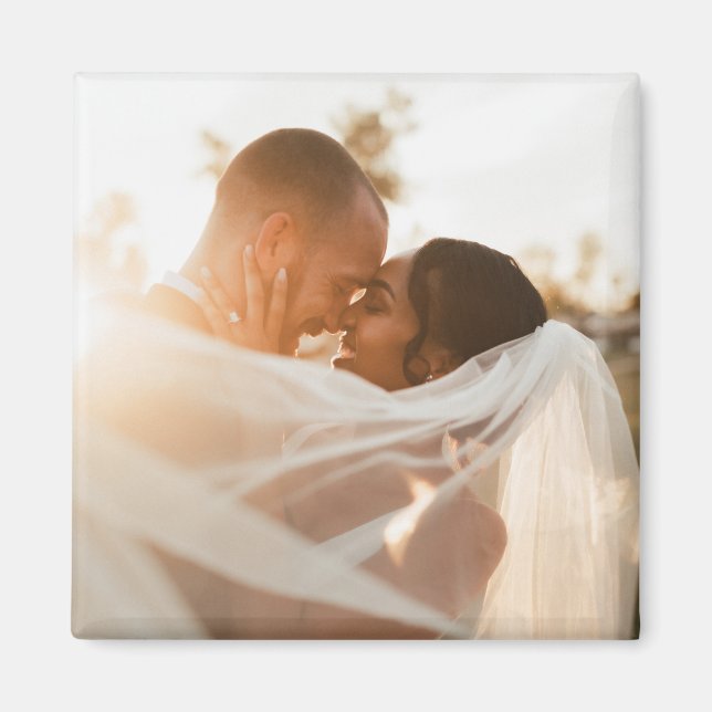 Wedding Photo Memory Newly Weds Keepsake Magnet (Front)