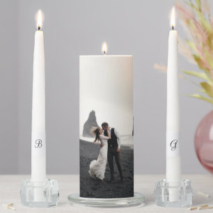 Wedding Photo Memory Newly Weds Keepsake Unity Candle Set