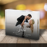 Wedding Photo Minimalist Couple Calligraphy Love Block<br><div class="desc">This design features a simple photo picture couple's wedding, a love minimalist modern custom names date, a contemporary we're we are engaged, a modern calligraphy script font, a whimsical typography style design, a couple of picture custom customized, a minimal basic engaged couple picture, a simplistic elegance gift keepsake, a stylish...</div>