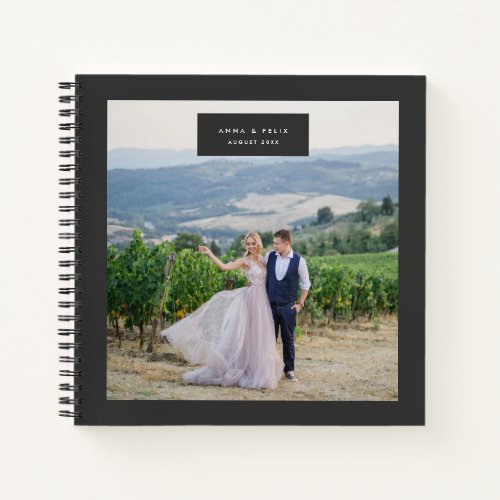 Wedding Photo Modern Minimal Elegant Guest Notebook