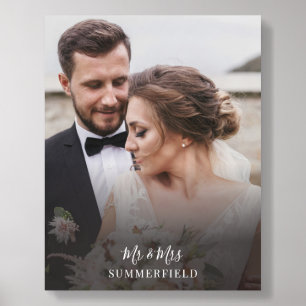 Wedding Photo Modern Personalized Acrylic Photo Tile