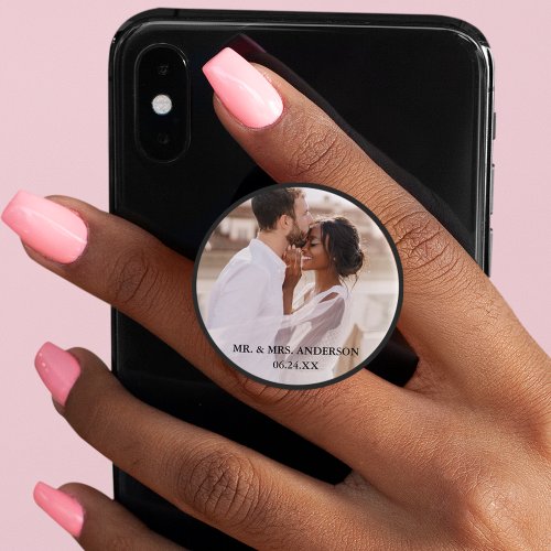 Wedding Photo Names and Date PopSocket