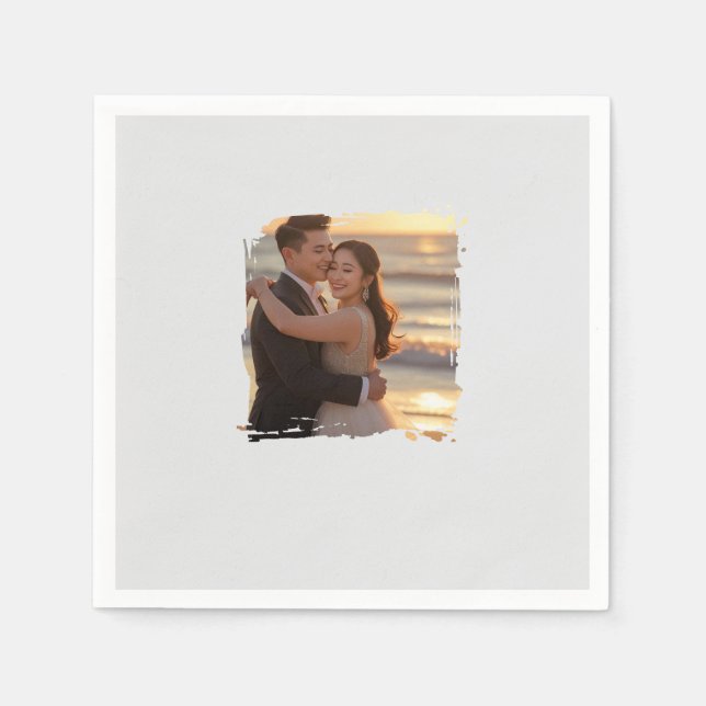 Wedding Photo Napkin (Front)