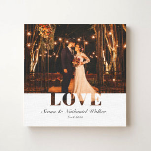 Wedding Photo Newlyweds Keepsake Canvas Print