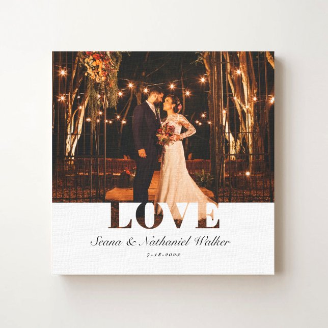 Wedding Photo Newlyweds Keepsake Canvas Print (Creator Uploaded)
