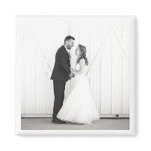 Wedding Photo Newlyweds Mr & Mrs Black White Favor