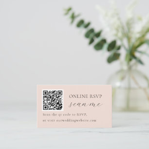 Wedding Photo Online RSVP QR Code, Boho Enclosure Card