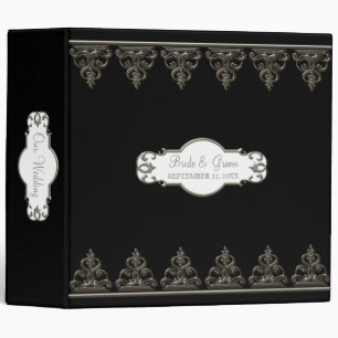 Wedding Photo or Scrapbook Baroque Swirl Circle Binder