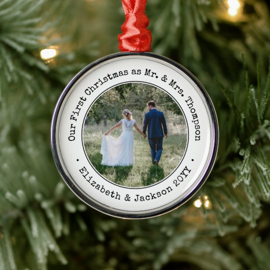 first year wedding christmas ornaments