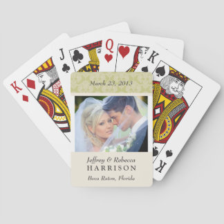 Wedding Photo Personalized Playing Cards