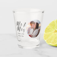 Wedding Photo Personalized Shot Glass Favor