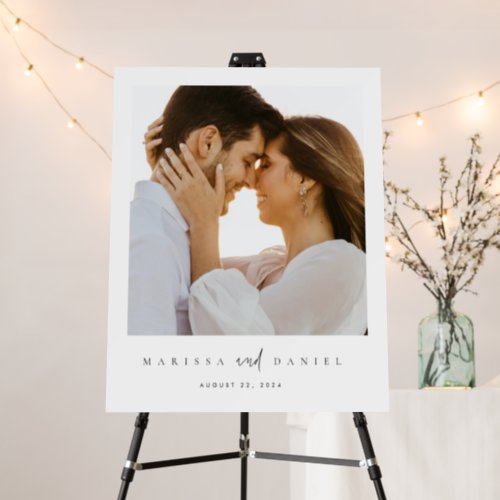 Wedding Photo Picture Minimal Photo Welcome Sign