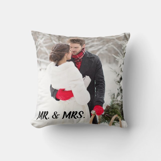 Wedding Photo Pillow easily personalized (Front)