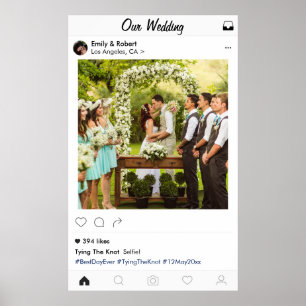 Wedding Photo Poster Social Media Style