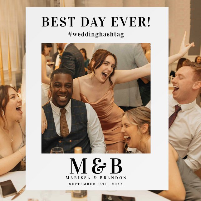 Wedding Photo Prop Frame Best Day Ever Photobooth Foam Board (Best Day Ever Wedding Photo Prop Frame Photobooth Foam Board)