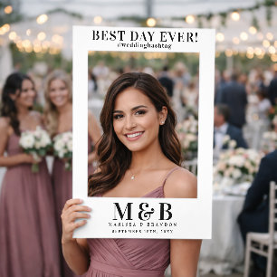 Wedding Photo Prop Frame Best Day Ever Photobooth Selfie Frame