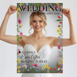 Wedding Photo Prop - Fun Magazine Cover  Acrylic Sign
