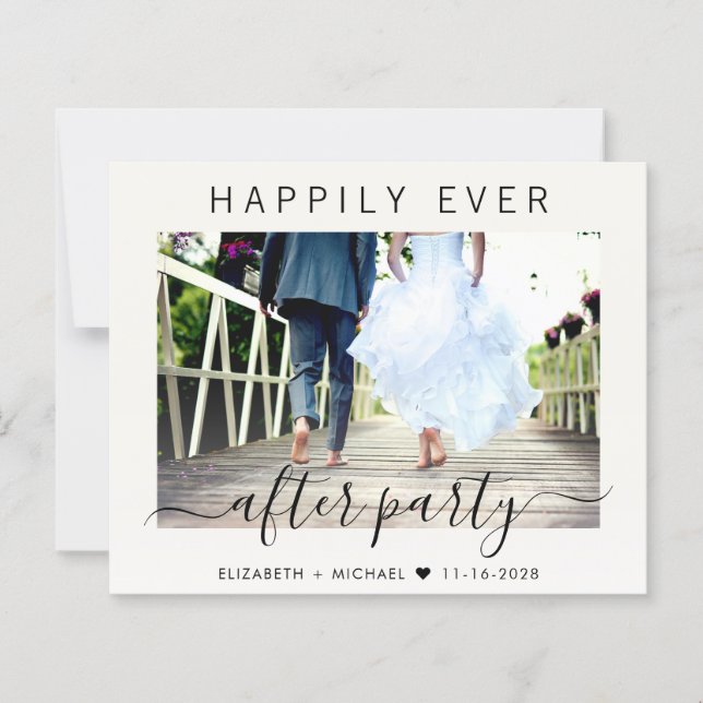 Wedding Photo QR Code Happily Ever After Party (Front)