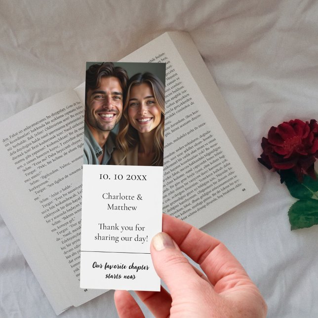 Wedding photo quote thank you favor bookmarks (Creator Uploaded)
