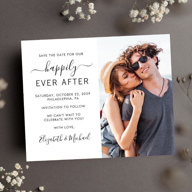 Wedding Photo Save the Date (A stylish budget-friendly save the date announcement for your wedding)