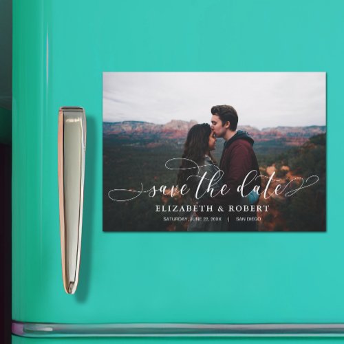 Wedding Photo Save the Date Magnetic Card