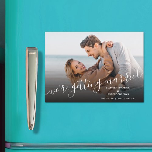 Wedding Photo Save the Date Magnetic Card