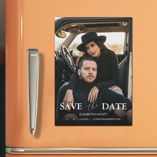 Wedding Photo Save the Date Magnetic Card (Creator Uploaded)