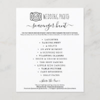 Wedding Photo Scavenger Hunt I Spy Game Flyer