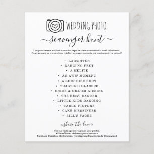 Wedding Photo Scavenger Hunt I Spy Game Flyer
