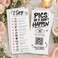 Wedding Photo Scavenger Hunt QR Code Card