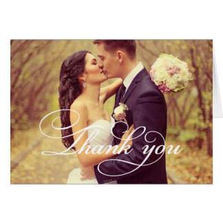 Wedding Photo | Script Thank You Card