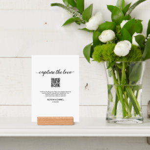 Wedding photo sharing Custom QR code Holder