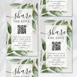 Wedding Photo Sharing Request QR Code Enclosure Card