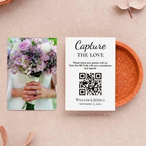 Wedding Photo Sharing With QR Code And Picture Enclosure Card