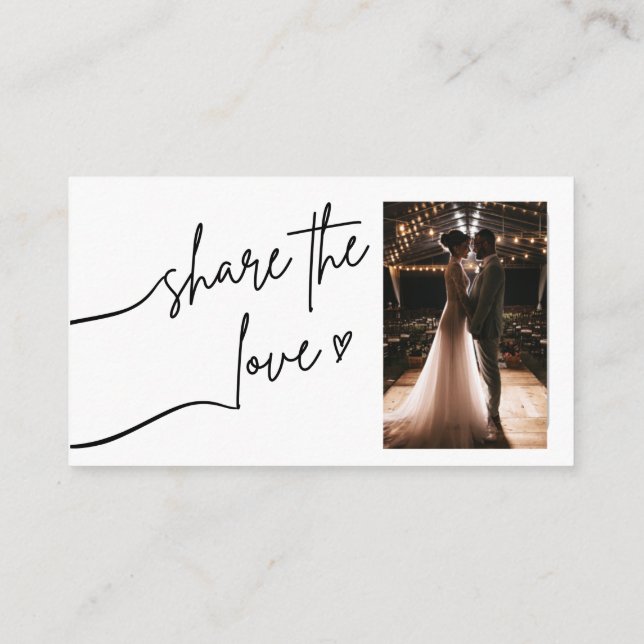 Wedding Photo Sharing With QR Code Enclosure Card | Zazzle