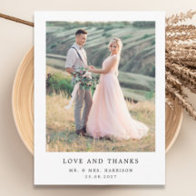 Wedding Photo Simple Thank You