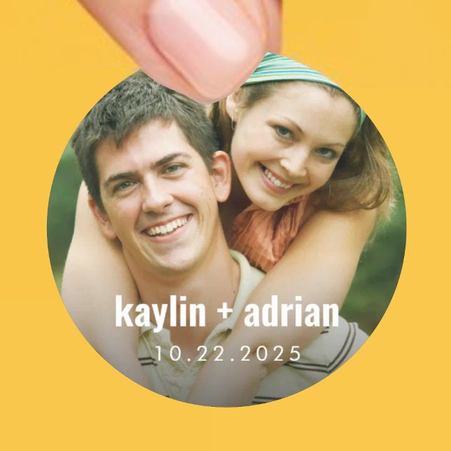 Wedding Photo Sticker for Favors, etc. (Creator Uploaded)