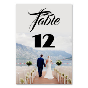Wedding Photo Table Number Cards