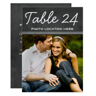 Wedding Photo Table Number Cards | Chalkboard
