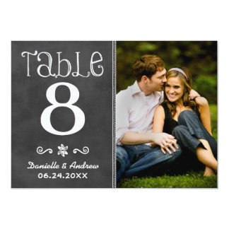 Wedding Photo Table Number Cards | Chalkboard