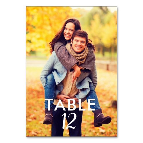 Wedding Photo Table Number Cards  Custom Template