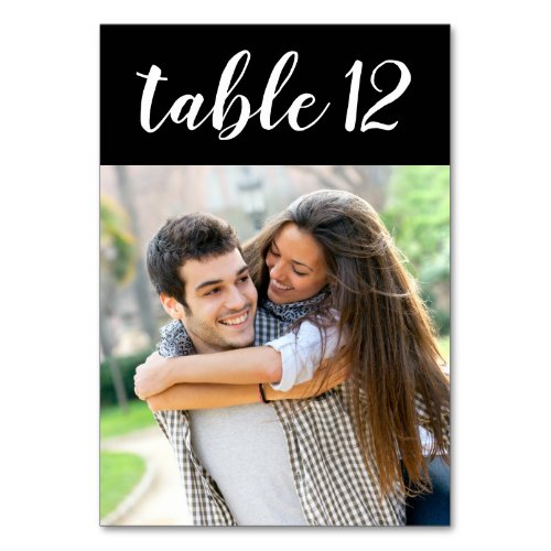 Wedding Photo Table Number Cards  Custom Template