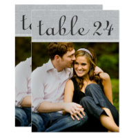 Wedding Photo Table Number Cards | Rustic Gray