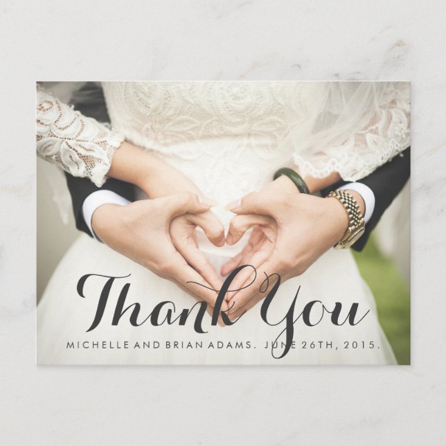 Wedding Photo Thank You Card (Front)